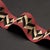 Hollywood Regency SAMPLE - Schumacher Zigzag Moderne Tape Trim In Red For Sale - Image 3 of 3