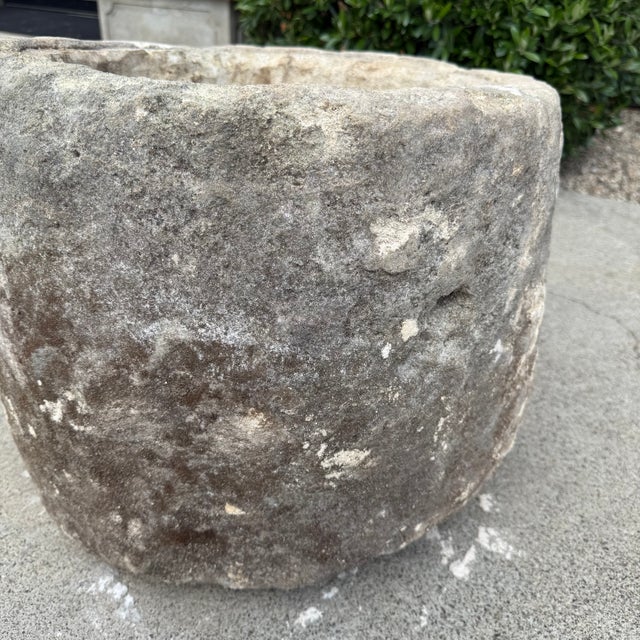 Antique Limestone Trough 5526f 19"d For Sale In Los Angeles - Image 6 of 8