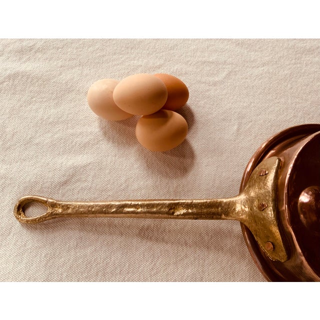 Metal French Copper Escargot Pan With Long Handle - Handmade 1950s For Sale - Image 7 of 12