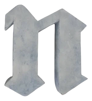 Vintage Italian Letter N, 1970s