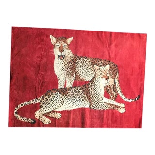 Vintage Cheetah Print Rug - 4′ × 6′ For Sale