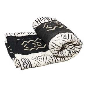 African Black and White Mud Cloth Textile Mali 61" by 35"