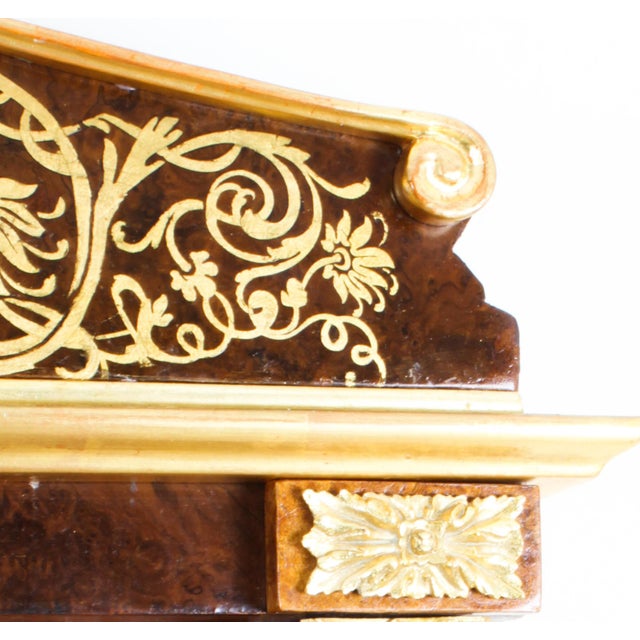 Antique French Burr Walnut Parcel Gilt Mirror, 1800s For Sale - Image 6 of 12