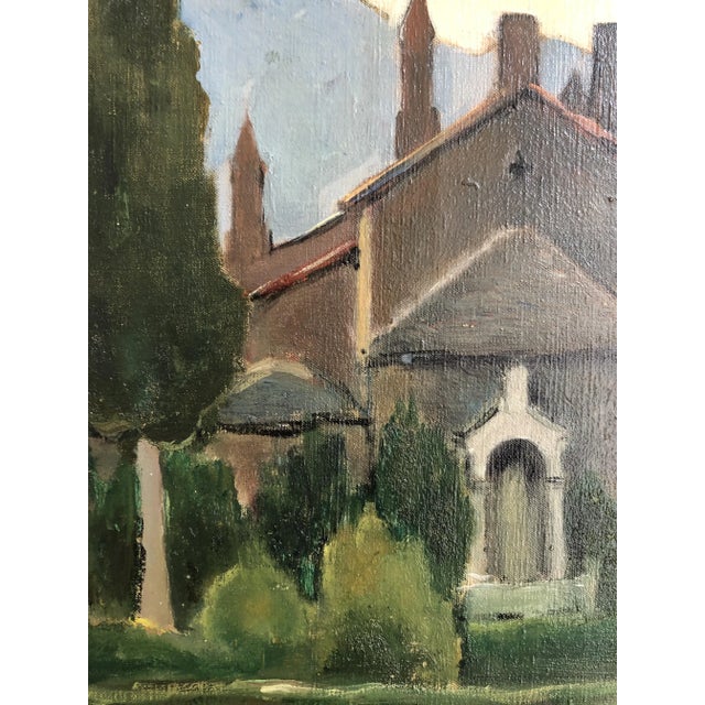 Benjamin II Vautier, Eglise de Saint Pietro, Avigliana, 1926, Oil on Canvas, Framed For Sale - Image 4 of 13