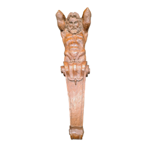 19th Century Hand-Carved Walnut Architectural/Decorative Atlas Corbel