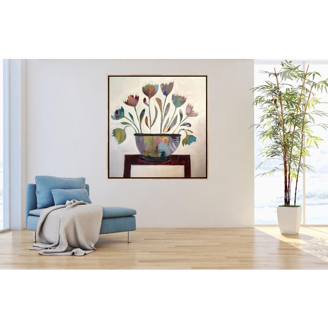 Abstract Forget Me Not Abstract Floral Painting For Sale - Image 3 of 11