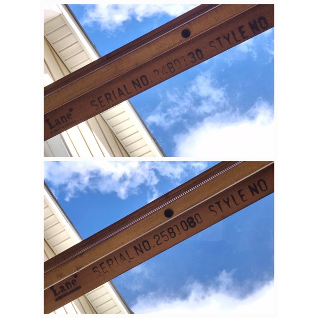 Mid-20th Century Vintage Lane Faux Bamboo Wood & Glass Side End Tables, a Pair For Sale - Image 9 of 13