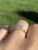 The Lyndale: Ladies Antique Two Tone 14K Engagement Ring. Crafted in 14 karat yellow gold, this ring features two center...
