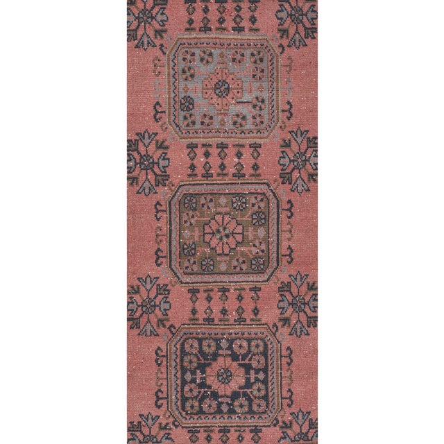 1960s Turkish Hand Knotted Vintage Long Runner Rug - Stair Carpet 2'6'' X 21'9'' For Sale - Image 4 of 10