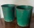 1950's Green Tole Orchid Flower Pots or Cachepots - A Pair For Sale - Image 10 of 12