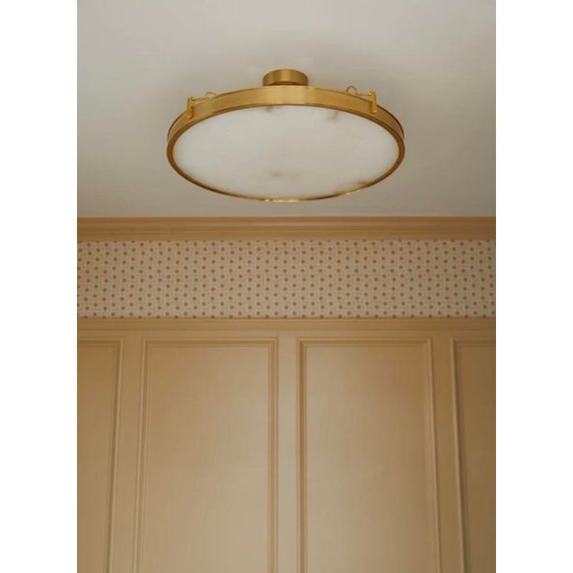 Contemporary Hudson Valley Lighting Chandelier Kirby Aged Brass 7230-Agb For Sale - Image 3 of 6