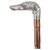 Antique Greyhound Head Sliver Handled Walking Stick Cane, 1890s For Sale - Image 12 of 12