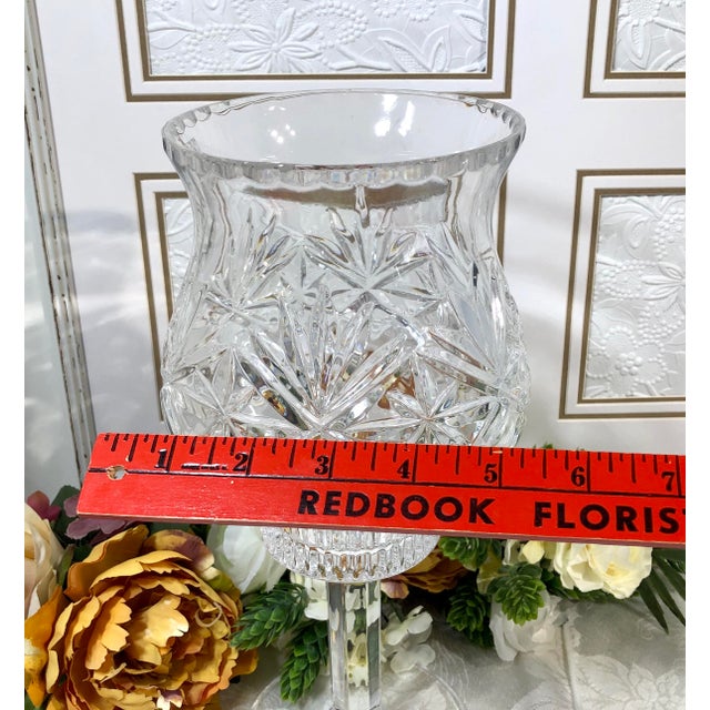 Cut Crystal Hurricane 2 Pieces Cut Glass Transparent Bohemian