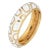 Vintage Cartier White Enamel Ring Sz 5 18k Yellow Gold Band Signed Jewelry For Sale