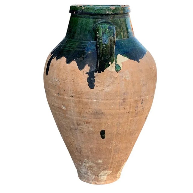 1940s Vintage Turkish Terracotta Oil Jar For Sale - Image 5 of 6