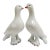 Vintage Italian Glazed Terracotta Dove Figurines - A Pair For Sale
