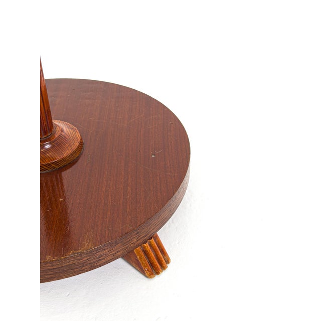 Swedish Modern Twin-Arm Floor Lamp in Teak and Brass, Sweden, 1950s For Sale - Image 9 of 10