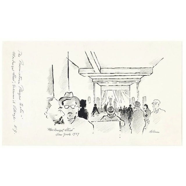 Provincetown Players - Original Monotype Lithograph by A. Hallman - 1959 1959 For Sale