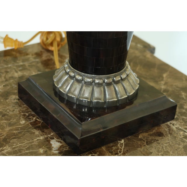 Maitland - Smith Maitland Smith Marble Overlay Urn Table Lamps - a Pair For Sale - Image 4 of 9