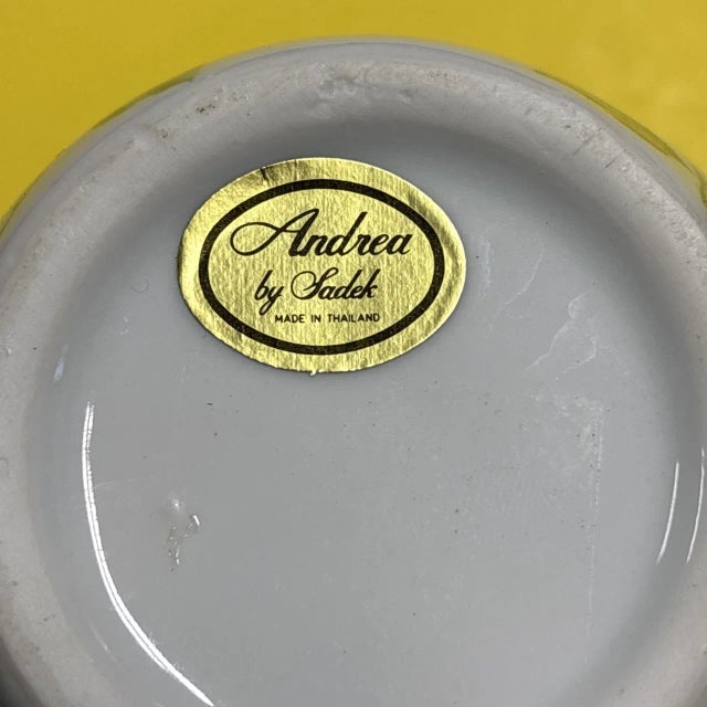 Vintage Porcelain Enamel Vase- Andrea by Sadek For Sale - Image 4 of 4