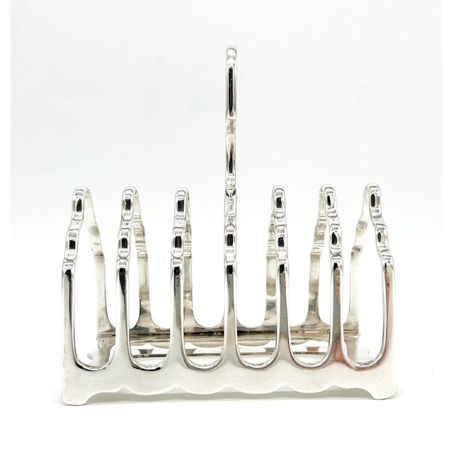 Mid 20th Century Vintage English Silver-Plated Toast Rack – Traditional / English Country For Sale - Image 5 of 11