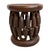 Vintage Bamileke Bell Boho Tribal Stool Side Table For Sale - Image 4 of 4