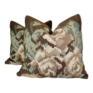Floral Tapestry 22” Pillows-a Pair For Sale