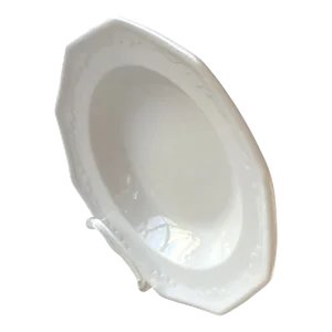 Antique Ironstone Davenport White Dinner/Soup Bowl
