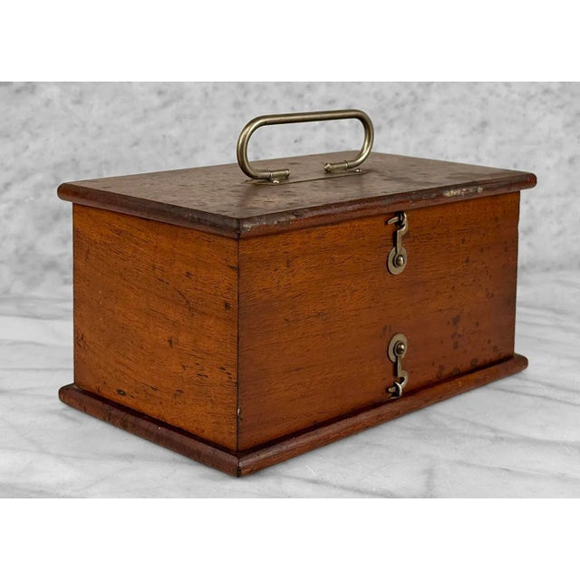 A Traditional Mahogany Double Hinged Storage Box, c. Early 20th Century - Pairs Nicely with Many Traditional & Eclectic...