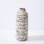 Mid-Century Modernist White and Earth Toned Horizontally Striated Ceramic Vase For Sale In New York - Image 6 of 11