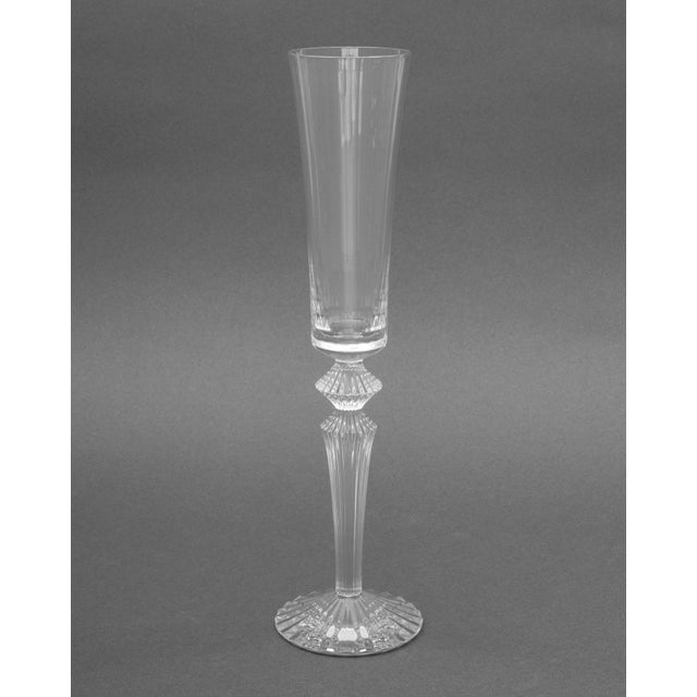 French Baccarat "Mille Nuits" Crystal Champagne Flutes, 4 For Sale - Image 3 of 9