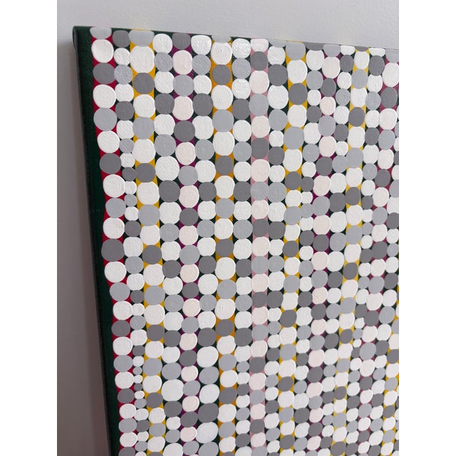 Vintage Abstract, Expressionist, Op Art, MCM Painting on Canvas, Peter C. Petersen, 2000 For Sale - Image 4 of 11