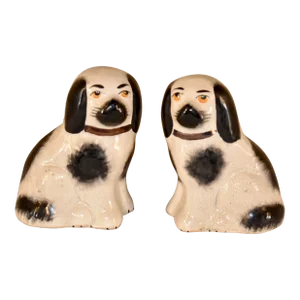 Pair of Small Staffordshire Dogs, Circa 1970