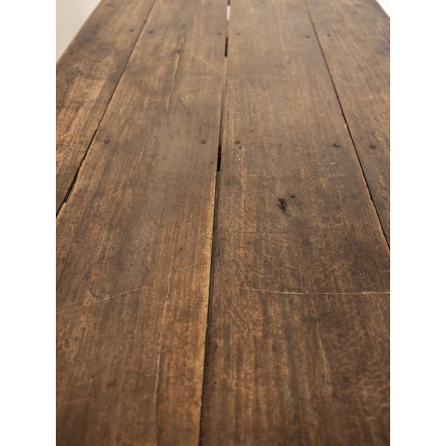 Wood Early 20th Century Reclaimed Elm Wood Farmhouse Oversized Coffee Table For Sale - Image 7 of 9