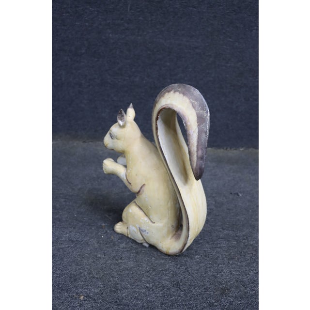 Folk Art Carved Wooden Squirrel Figure For Sale - Image 10 of 14