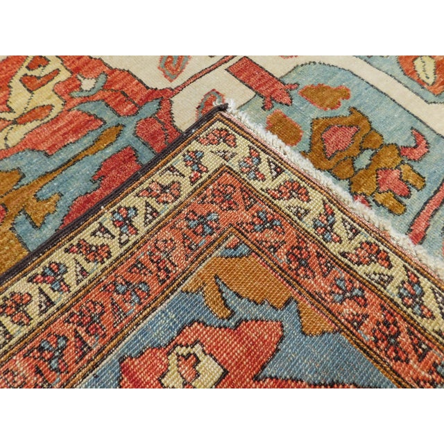 Hand Knotted Indo Heriz Tribal Motif Rug - 8'x 10' For Sale - Image 16 of 18