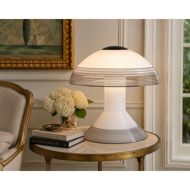 1970s Italian Murano Glass Mushroom Lamp Attributed to Pamio and Toso for Leucos For Sale In Raleigh - Image 6 of 6