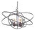 Orbital Atomic Age Iron and Copper Chandelier by Jefferson Mack For Sale