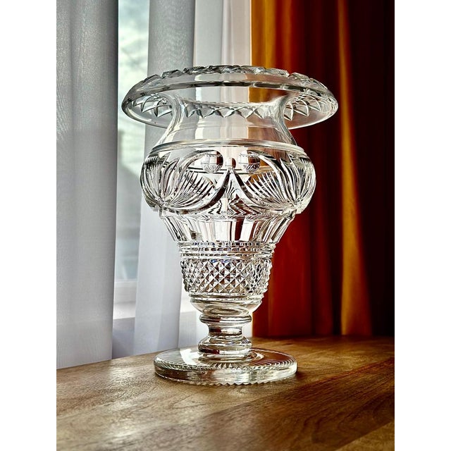 Anglo-Irish Cut Crystal Pedestal Bowl For Sale - Image 8 of 10