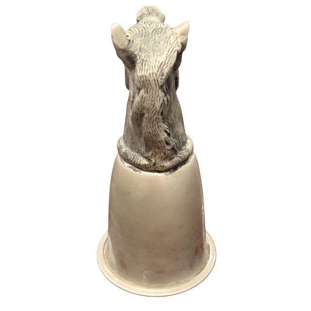 Late 20th Century Vintage Gucci Silver-Tone Horse Head Equestrian Stirrup Cup For Sale - Image 5 of 7