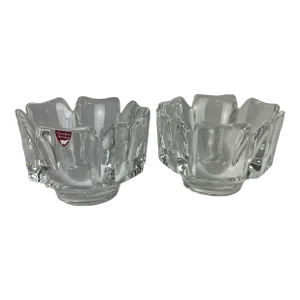 1980s Orrefors Crystal Bowls- a Pair