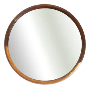 Dutch Round Wooden Wall Mirror from Pieterman, 1950s