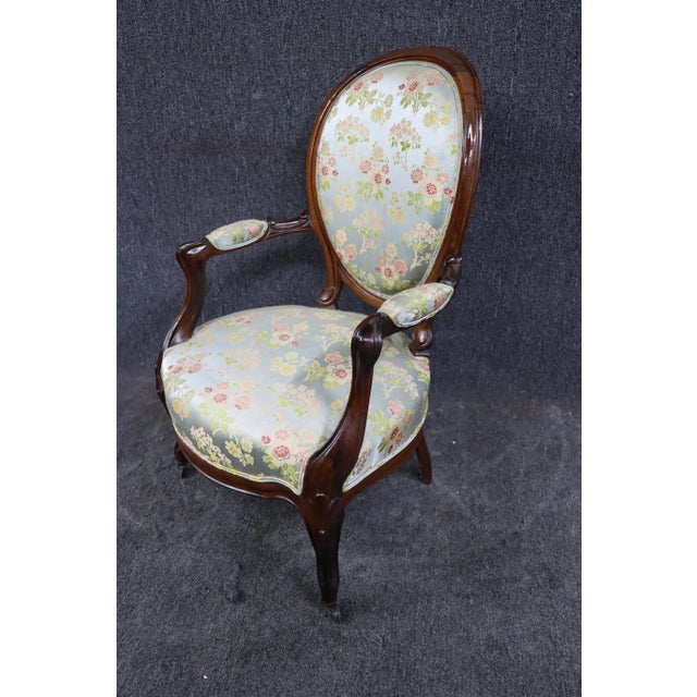 Victorian Rosewood Gentleman's Chair For Sale In Philadelphia - Image 6 of 10