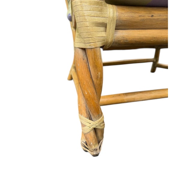 McGuire Organic Modern Twisted Rattan Lounge Chairs- A Pair For Sale - Image 9 of 12