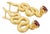 Massive Snake Earrings With Garnets in Opened Mouth, Pair For Sale