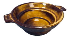 Vintage 1960s California Pottery Handled Dip Bowl 850