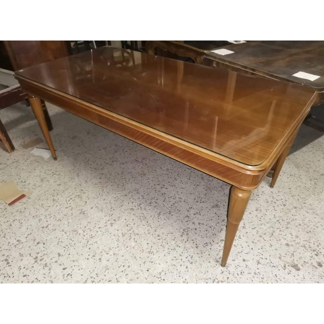 Italian Wood Veneer Dining Table, 1950s Chairish