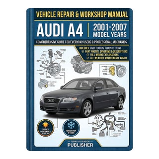 Audi A4 2001-2007 Car Repair Manual, Workshop Guide Book For Sale