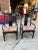 Black 1970s Pair of Black Painted Cushioned Kings Dining Asian Ming Chairs For Sale - Image 8 of 8