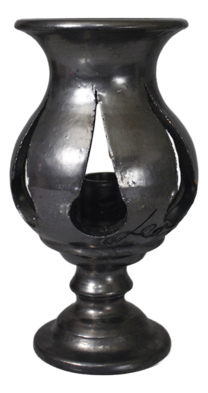 Black Glazed Candleholder by Jean Marais, 1970s